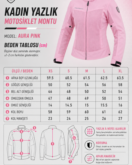 Taipan Aura Pink Yazlık