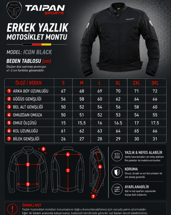 Taipan Icon Black Yazlık